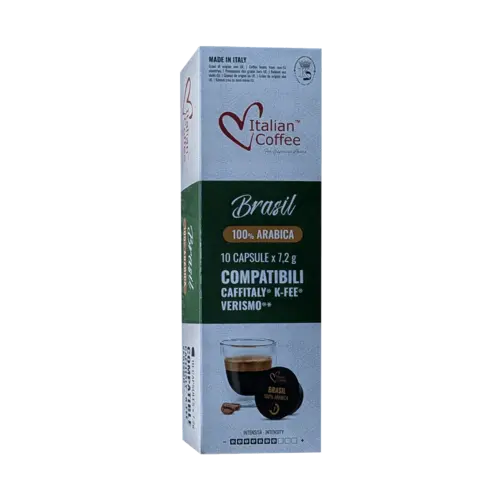 Капсули за кафе Italian Coffee Brasil 100% Arabica 10 бр. система Caffitaly 