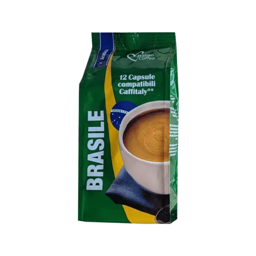 Капсули за кафе Italian Coffee кафе Бразилия 100% Арабика 12 бр. система Caffitaly