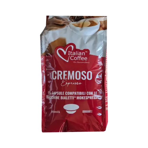 Капсули за кафе Italian Coffee Cremoso съвместими с Bialetti 16 бр.