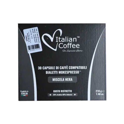 Капсули за кафе Italian Coffee Nera съвместими с Bialetti 30 бр.