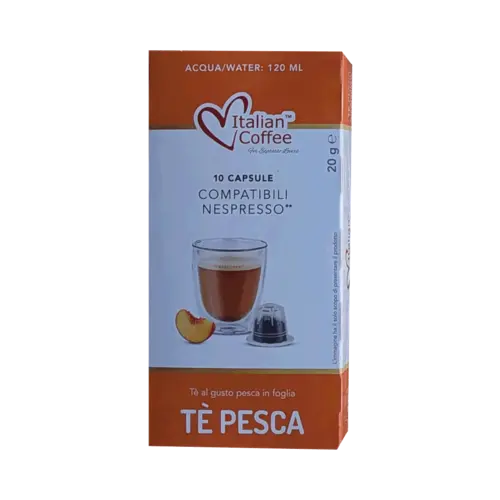 Капсули Italian Coffee чай праскова съвместими с Nespresso 10 бр.