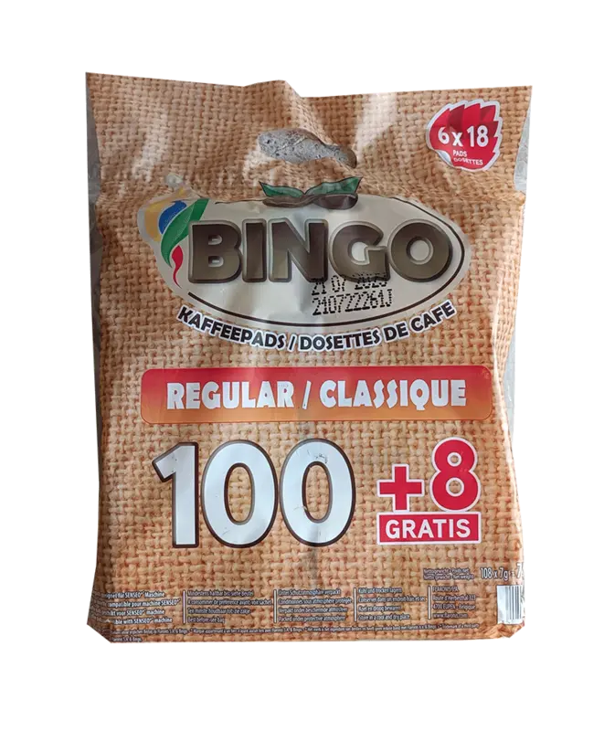 Кафе филтри дози Bingo Regular/Класик 108 бр. - 62мм