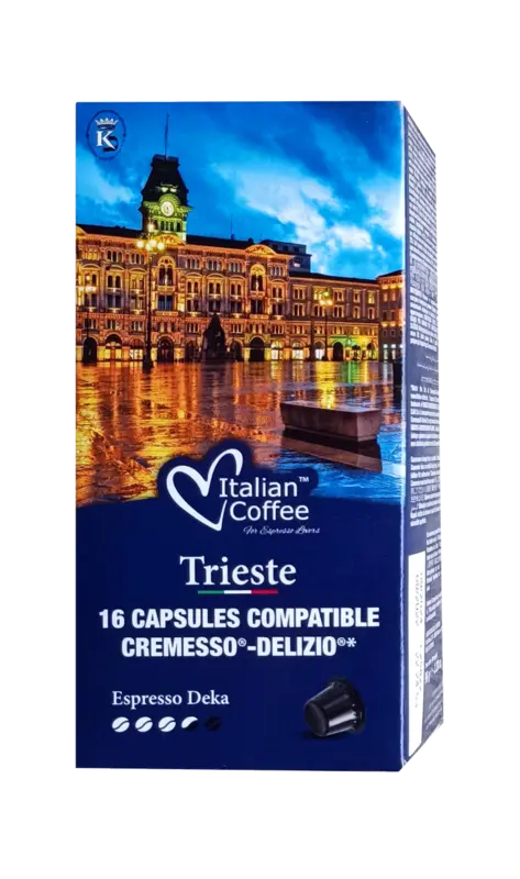 Капсули за кафе Italian Coffee без кофеин 16 бр. съвместими с Cremesso