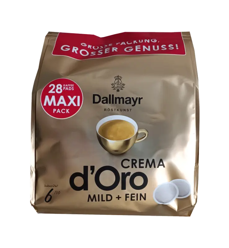 Кафе филтри дози Dallmayr Crema d'Oro Mild & Fein 28 бр. - 62 мм