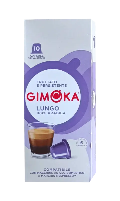 Капсули за кафе Gimoka Lungo съвместими с Nespresso 10 бр.