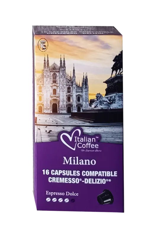 Капсули за кафе Italian Coffee Milano Dolce 16 бр. съвместими с Cremesso