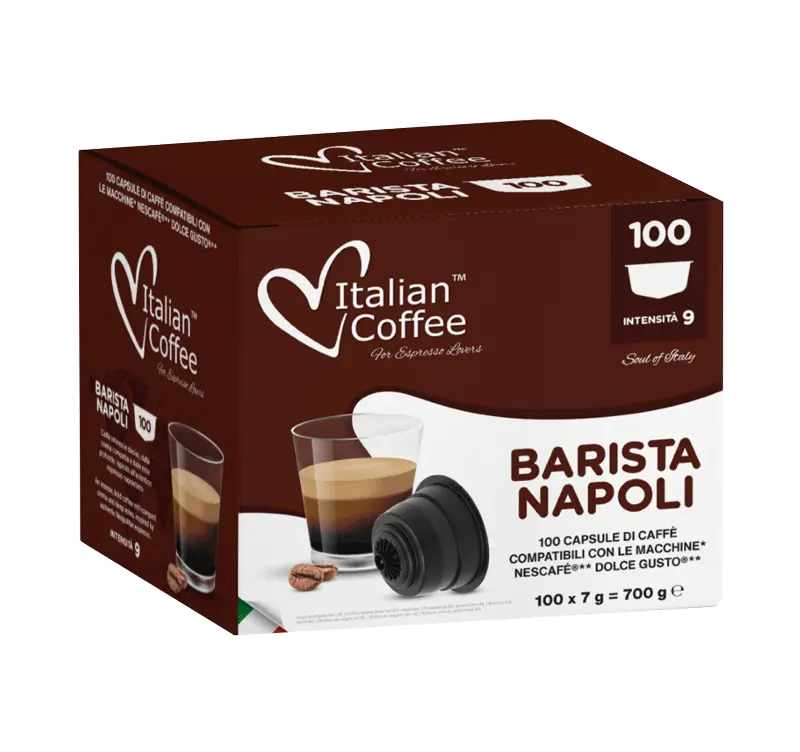 Капсули за кафе Italian Coffee Barista Napoli 100 бр. съвместими с Dolce Gusto