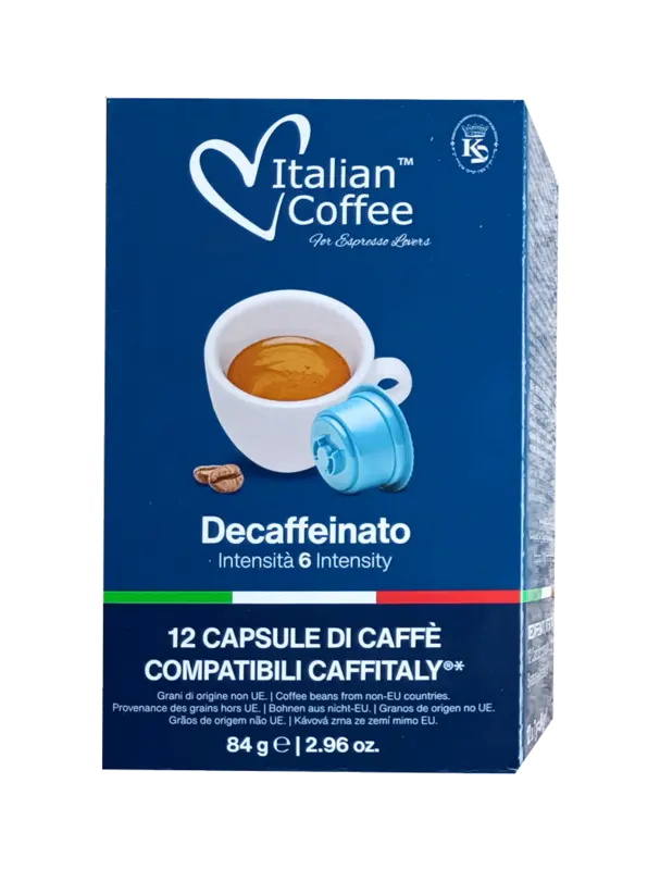 Капсули за кафе Italian Coffee без кофеин 100% Арабика 12 бр. система Caffitaly