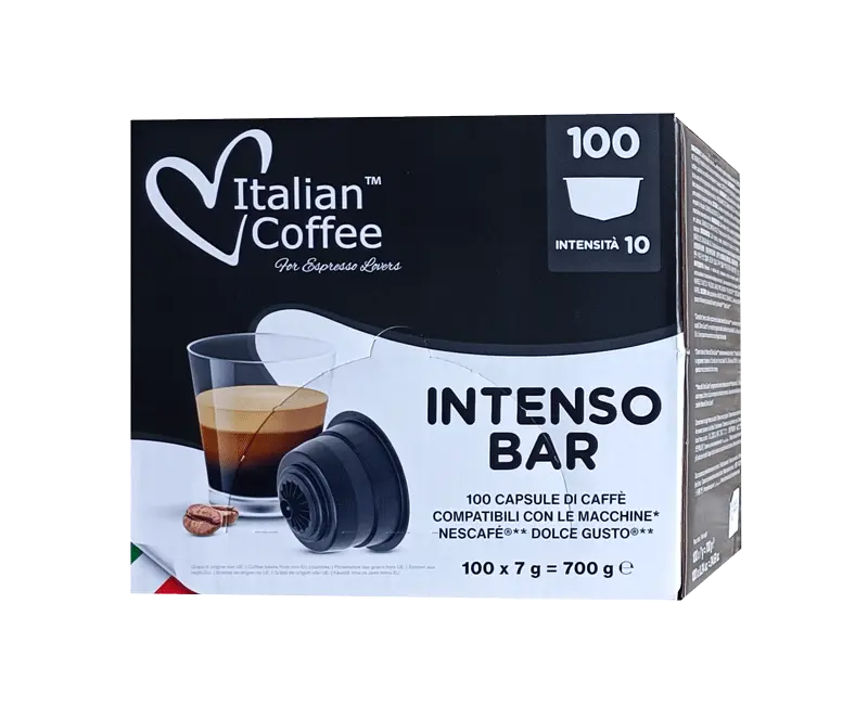 Капсули за кафе Italian Coffee Intenso Bar 100 бр. съвместими с Dolce Gusto