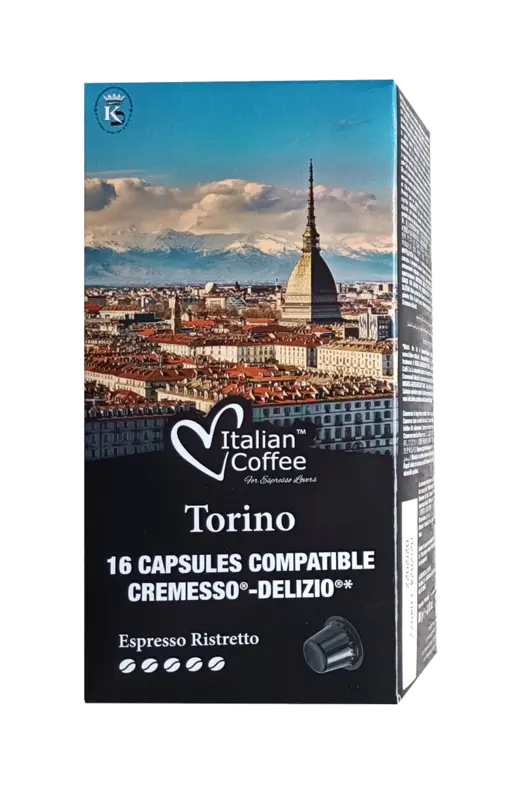 Капсули за кафе Italian Coffee Torino Ristretto 16 бр. съвместими с Cremesso