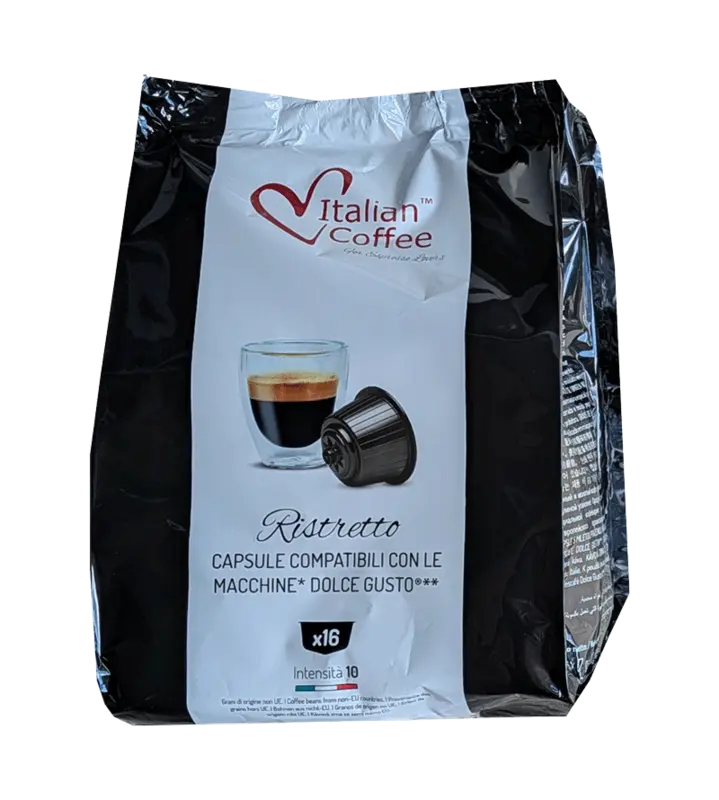Кафе капсули Italian Coffee Ristretto съвместими с Dolce Gusto 16 бр.