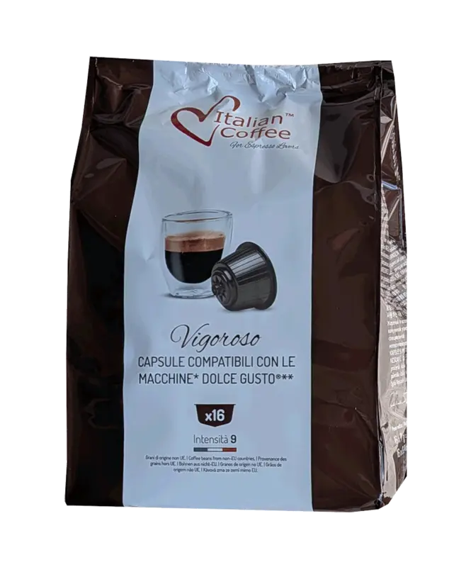 Кафе капсули Italian Coffee Vigoroso съвместими с Dolce Gusto 16 бр.