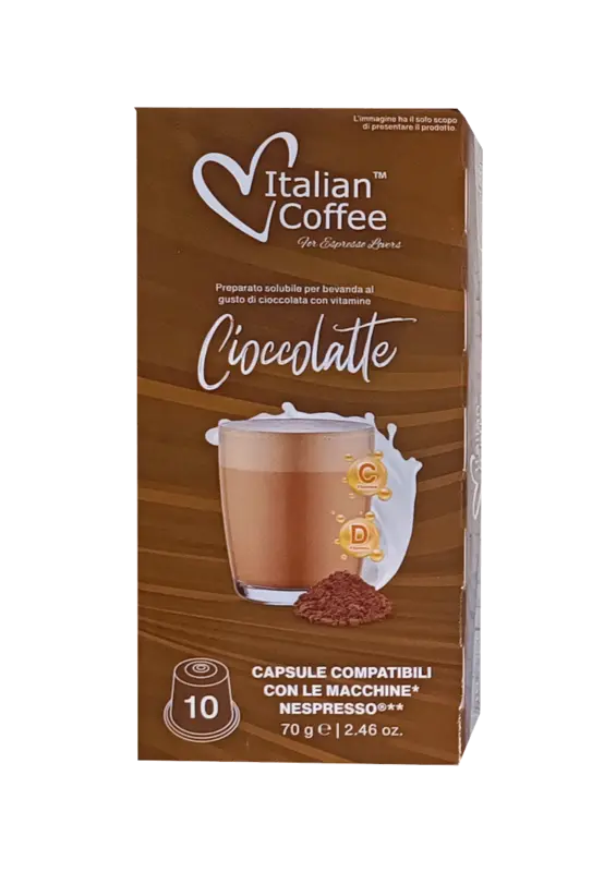 Капсули Italian Coffee шоколад с витамини 10 бр. съвместими с Nespresso