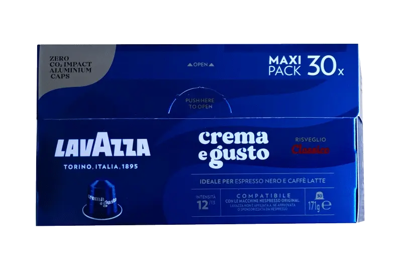 Алуминиеви капсули Lavazza Espresso Crema e Gusto 30 бр. съвместими с Nespresso