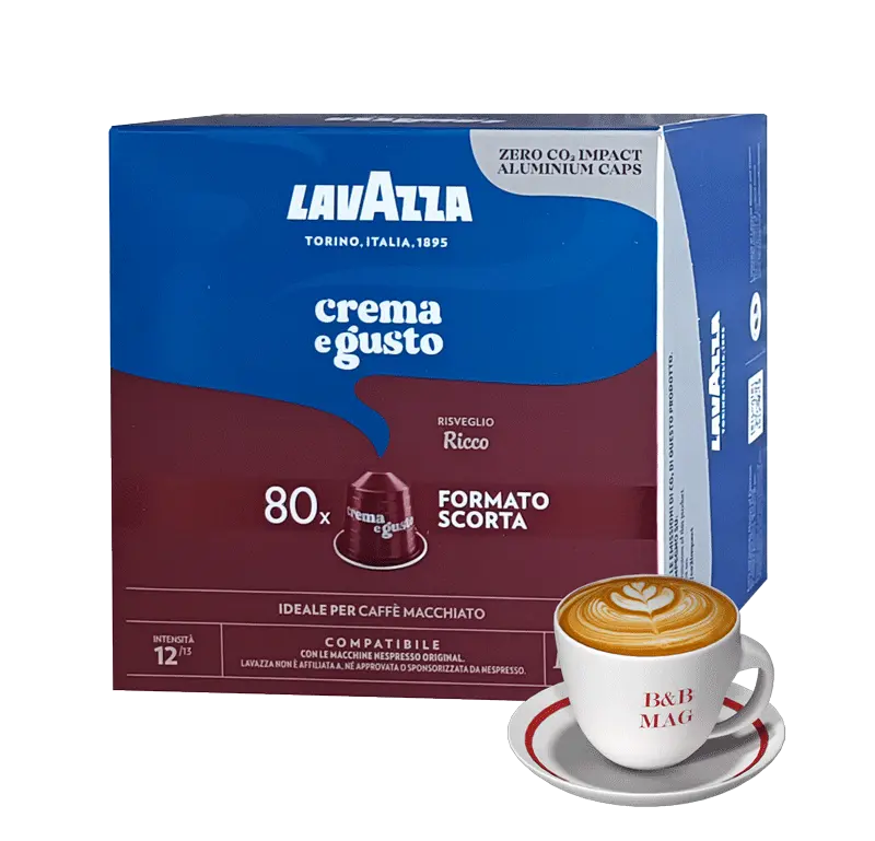Алуминиеви капсули Lavazza Espresso Crema e Gusto Ricco 80 бр. съвместими с Nespresso