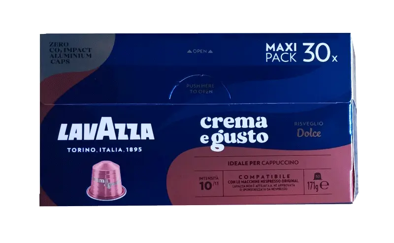 Алуминиеви капсули Lavazza Crema e Gusto Dolce 30 бр. съвместими с Nespresso