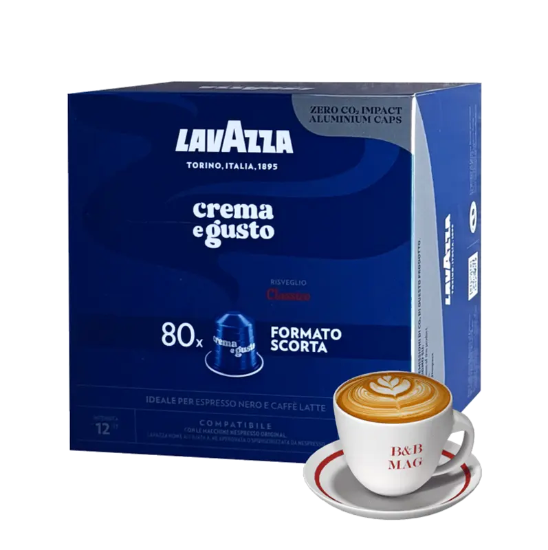 Алуминиеви капсули Lavazza Espresso Crema e Gusto Classico 80 бр. съвместими с Nespresso