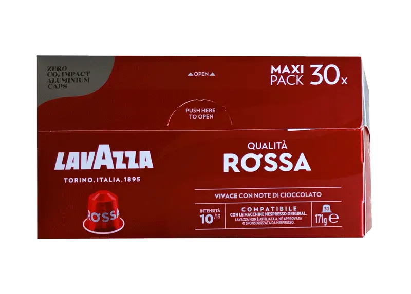 Алуминиеви капсули Lavazza Espresso Qualità Rossa 30 бр. съвместими с Nespresso