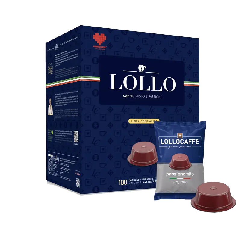 Капсули за кафе Lollo Caffè Argento 100 бр. съвместими с A Modo Mio