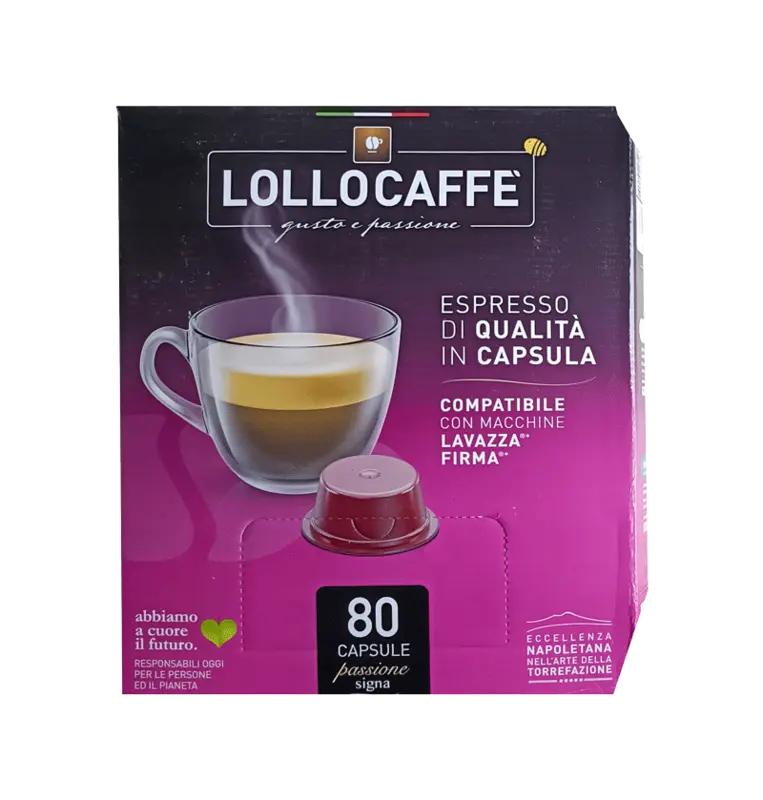 Кафе капсули Lollo Caffè Nera 80 бр. съвместими с Lavazza Firma