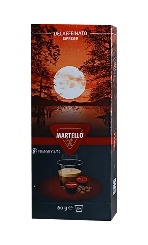 Кафе капсули Martello DECAFFEINATO / Без Кофеин, 10 бр.