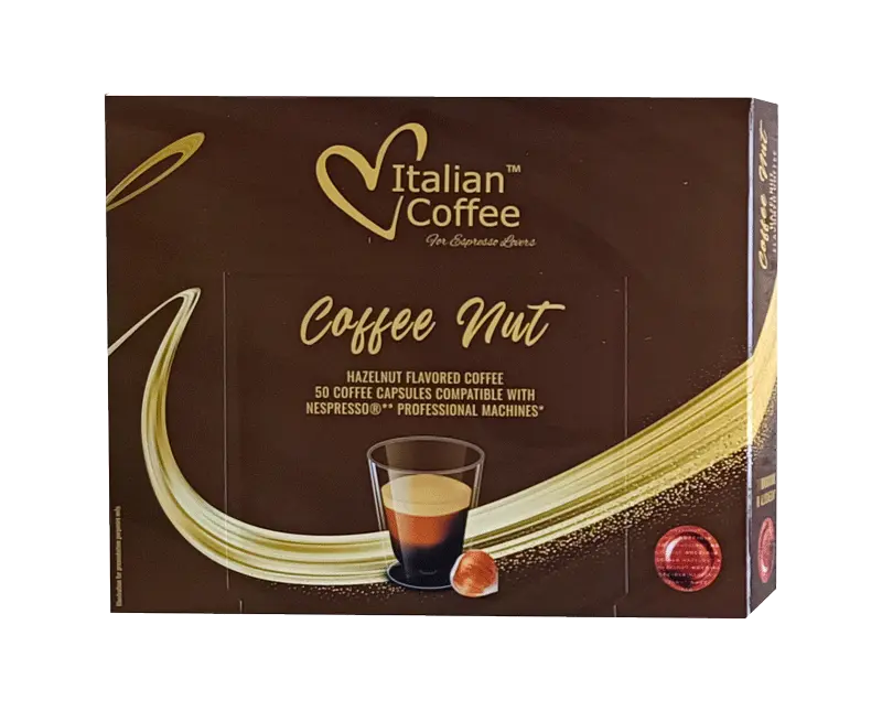 Кафе капсули Italian Coffee с вкус на лешник съвместими с Nespresso Professional, 50 бр.