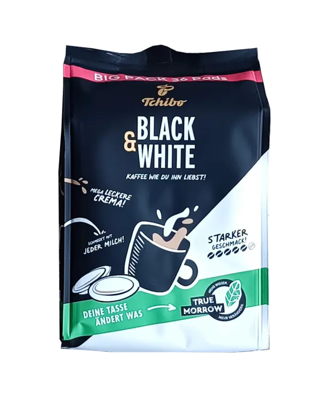 Кафе филтри дози Tchibo Caffè Black & White - 36 бр. 62мм