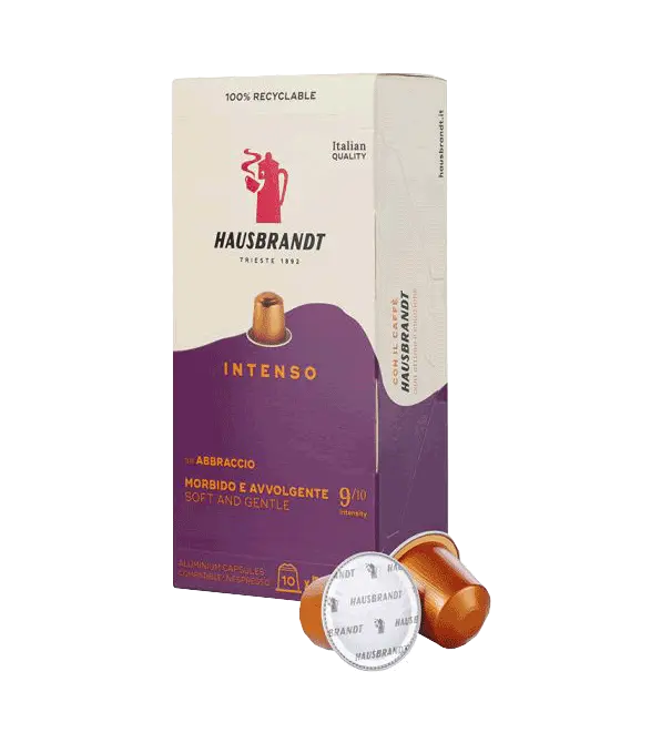 Алуминиеви капсули Hausbrandt Intenso, съвместими с Nespressoсъвместими с Nespresso 10 бр.