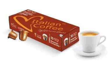 Капсули за кафе Italian Coffee Lungo Intenso съвместими с Nespresso 10 бр.