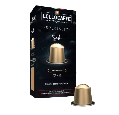Алуминиеви капсули Lollo Caffè Specialty Miscela Sole 10 бр. съвместими с Nespresso
