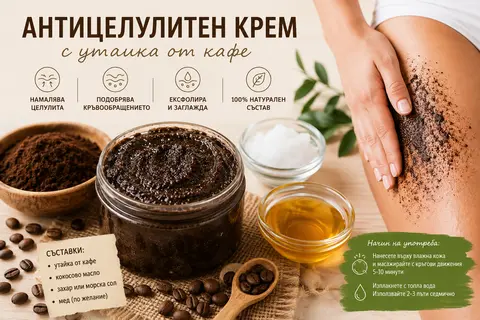 Домашният антицелулитен крем с утайка от кафе